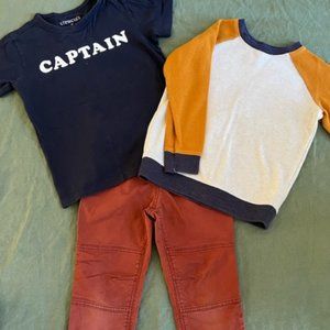 J. Crew Tee and Cat & Jack Long Sleeve and Pants Set